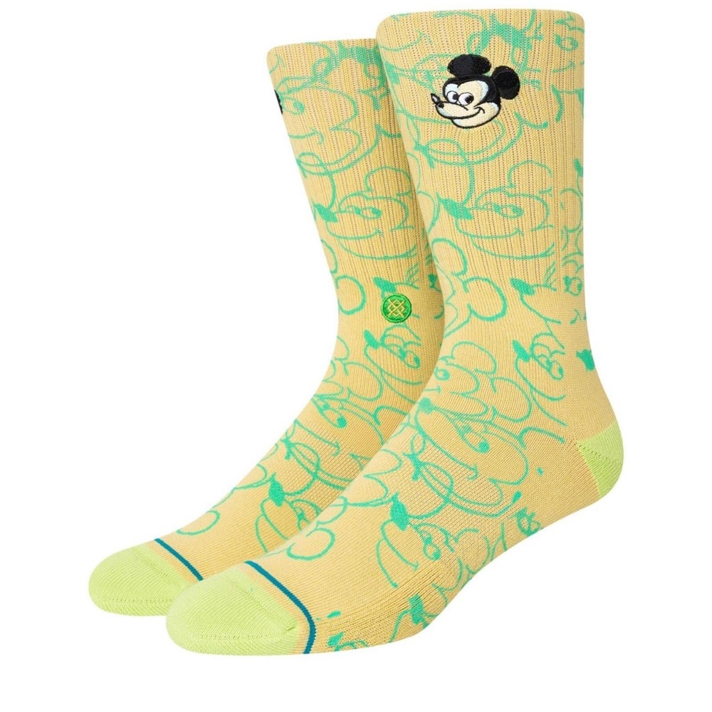 NWT  Stance Mens Disney Mickey Mouse Cartoon Dillion Forelich Crew Cut Socks
